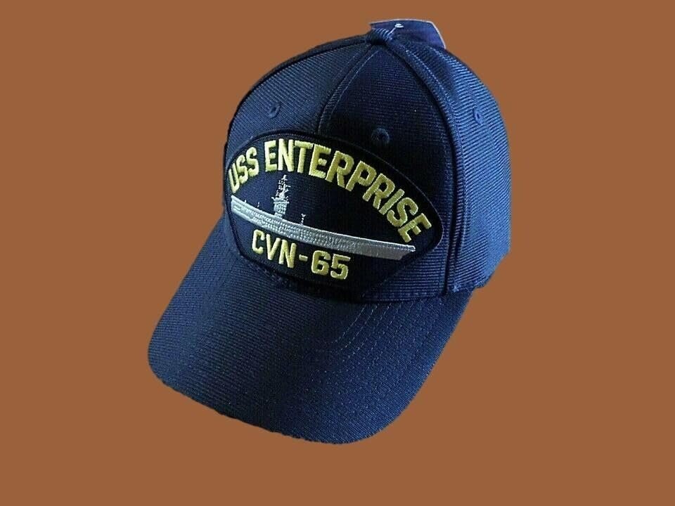 USS Enterprise CVN-65 Navy Ship HAT U.S Military Official Ball Cap U.S.A Made