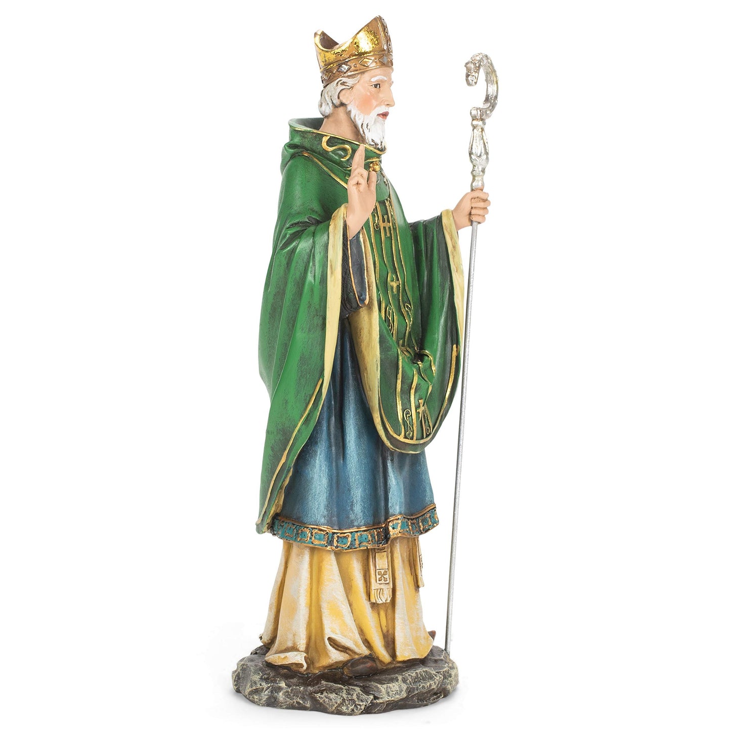 Joseph's Studio by Roman Inc., Renaissance Collection, Holy Statue Figurine, 10.5" H ST Patrick Figure, Religious Figure, Religious Décor, Catholic Gifts (3 x 4.25 x 10.25 Inches)