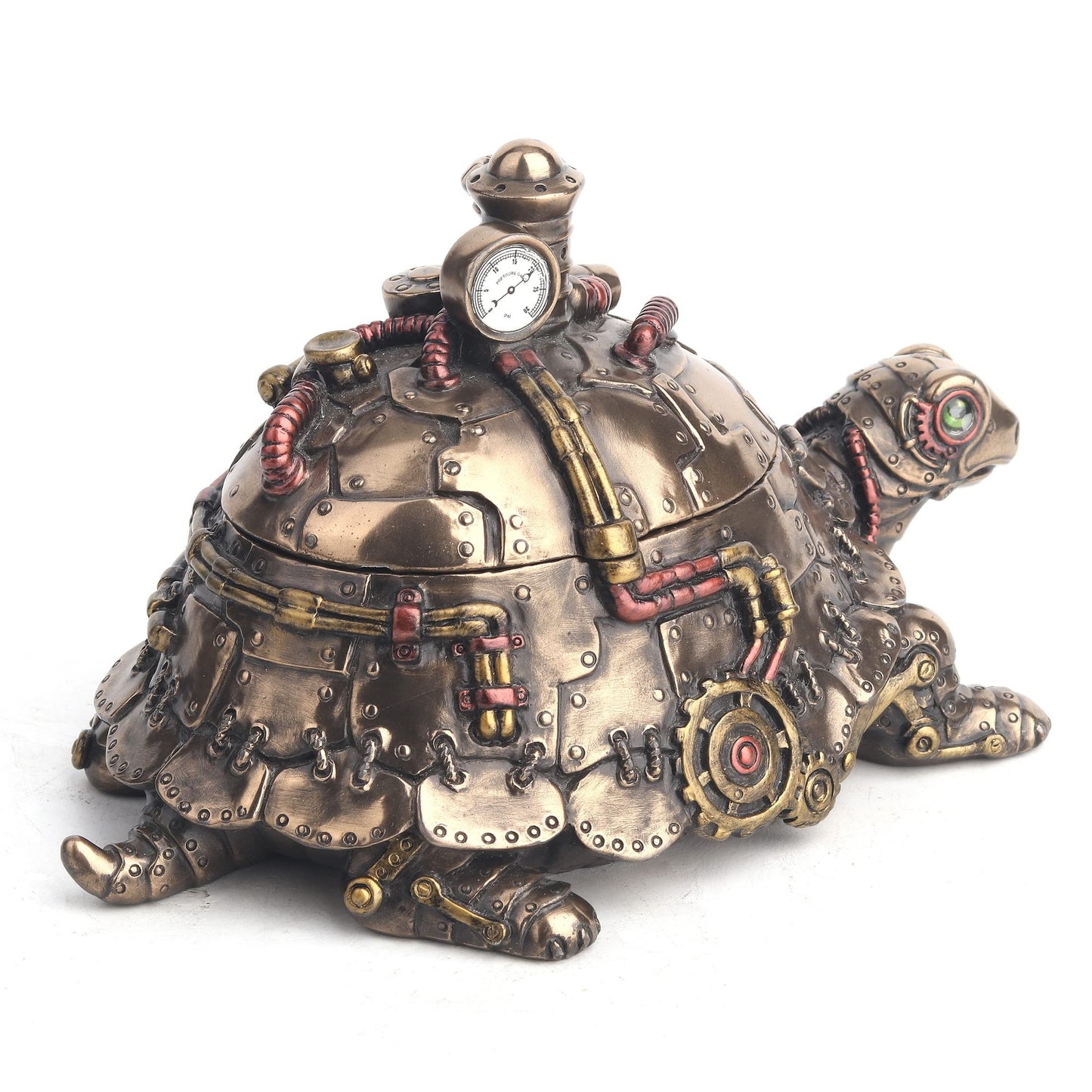 Veronese Design Amazingly Detailed Steampunk Tortoise Trinket Box