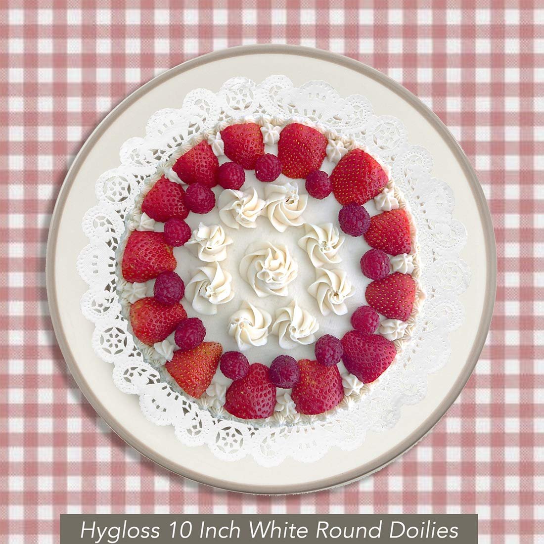 Hygloss Round Paper Doilies - 100 Pcs. 10-Inch - Decorative White Lace Doilies - Disposable and Food Grade Safe