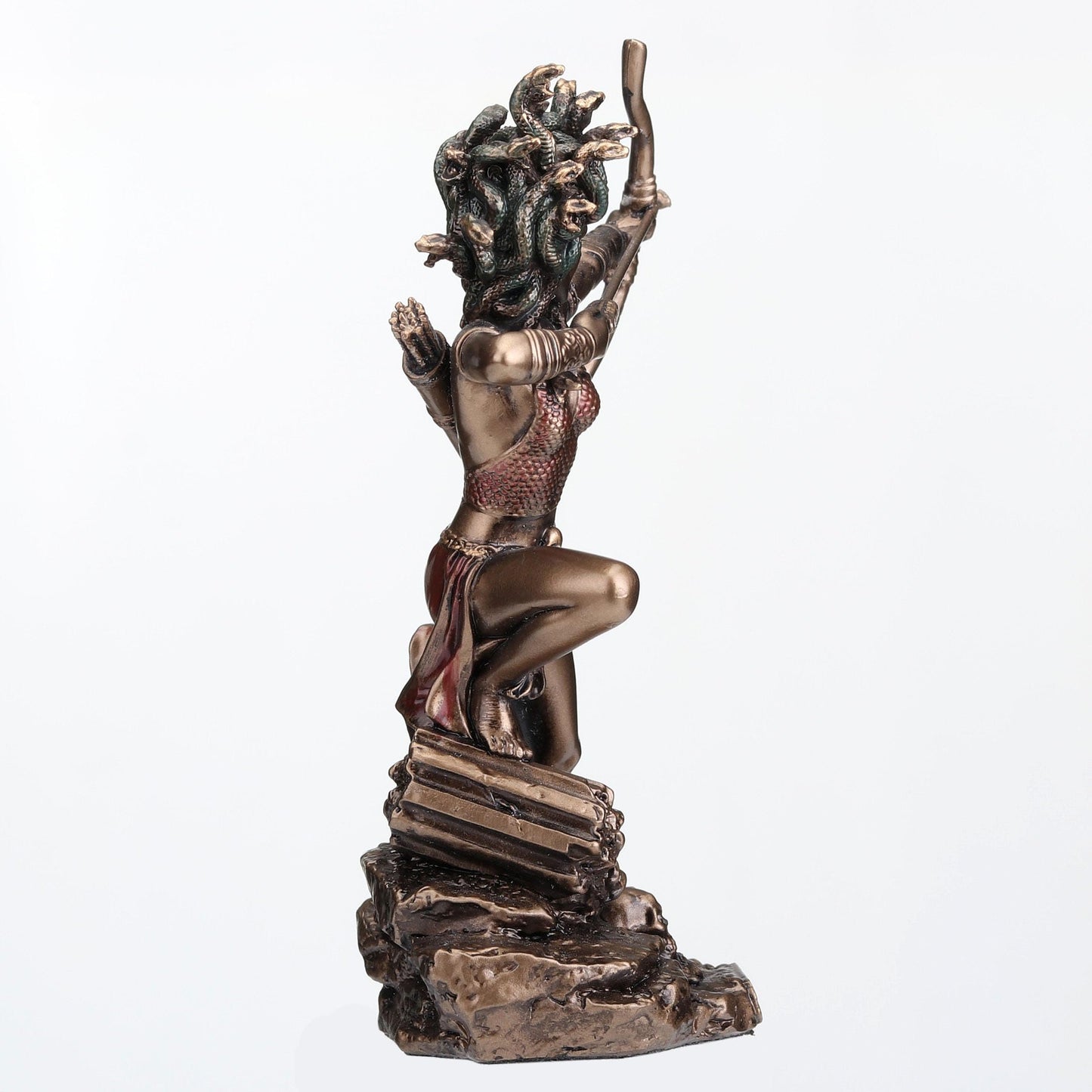 Veronese Design 4 1/2 Inch Medusa The Gorgon Drawing Bow and Arrow Hand Painted Resin Sculpture