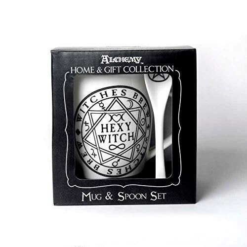 Pacific Giftware Witches Brew Hexy Witch Mug and Spoon by Alchemy England