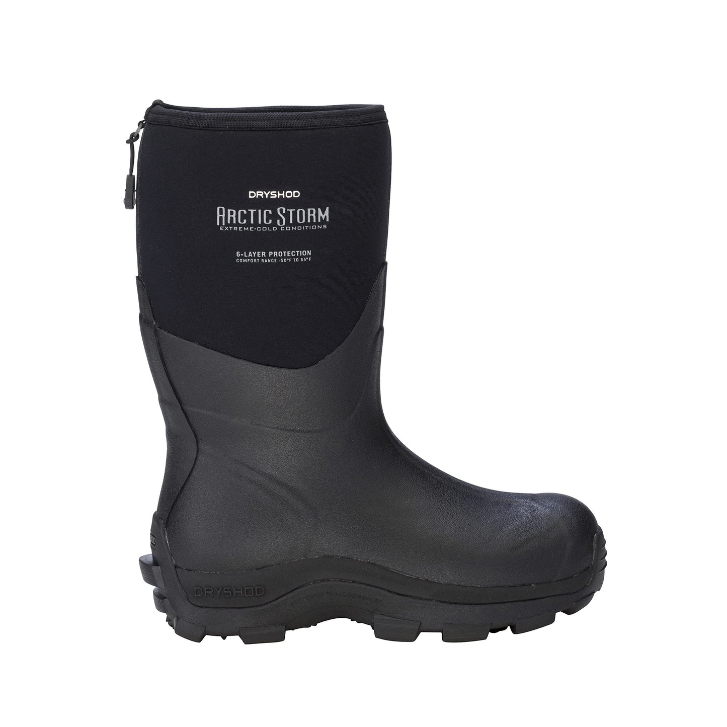 Dryshod Arctic Storm Winter Boot | Mid-Calf Height |Black/Grey | Waterproof | Extreme Cold |Men