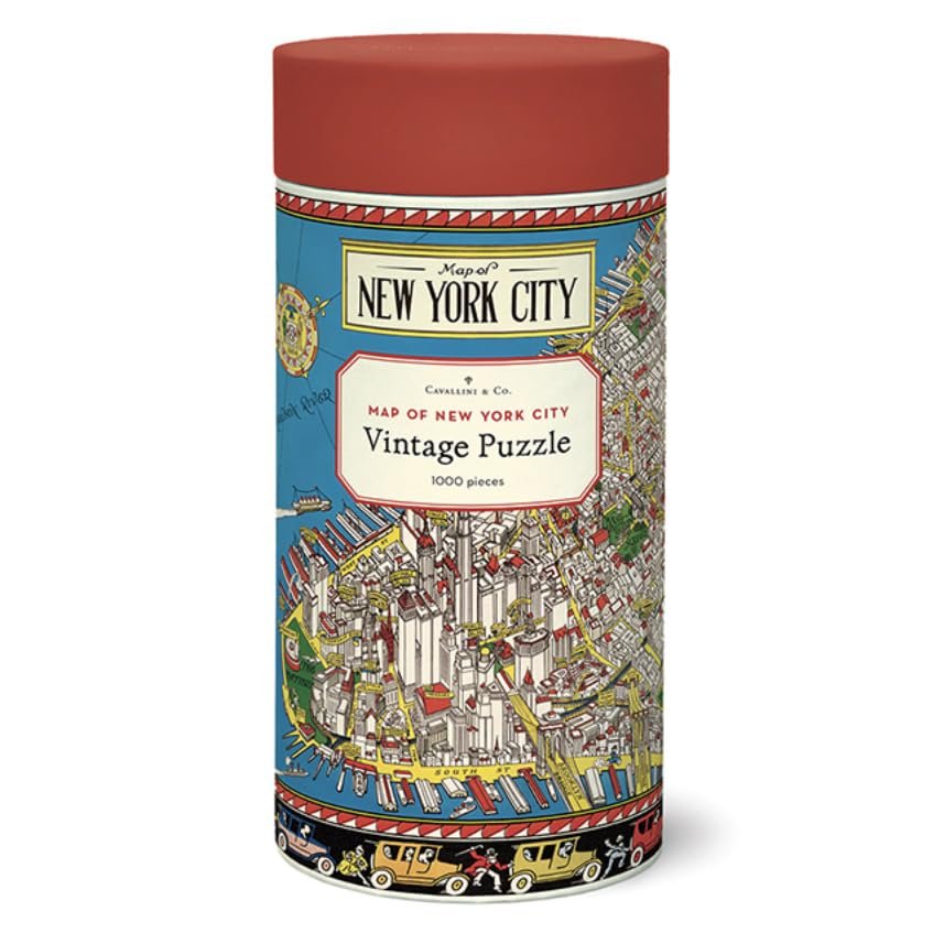 Cavallini 1000 Piece Puzzle, Map of New York City (PZL/NYCMAP)