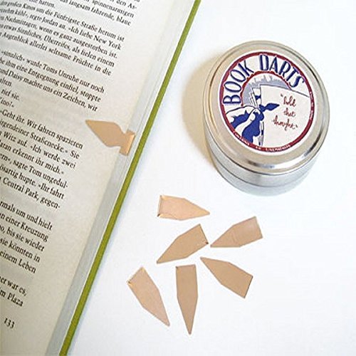 Book Darts 500 Line Markers - (500 Bronze-4 tins of 125) - Best Gift for All Types of Readers! Students, Teachers, Cooks, Lawyers, Ministers, Librarians, Book Lovers, Researchers, Women, Men & Teens!