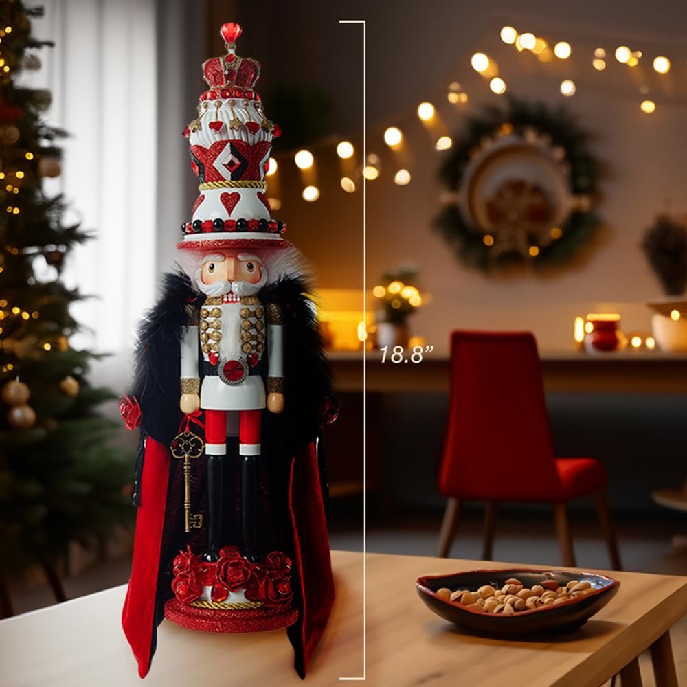 Kurt Adler 18.8-inch Hollywood Nutcrackers™ King of Hearts with Cape Nutcracker