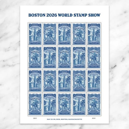 Boston 2026 World Stamp Show (Sheet of 20) First-Class Mail Forever Postage Stamps