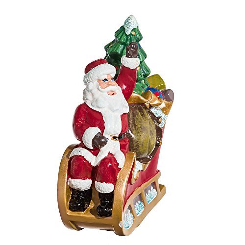 Kurt Adler 10-Light Santa Sleigh and Reindeer Light Set