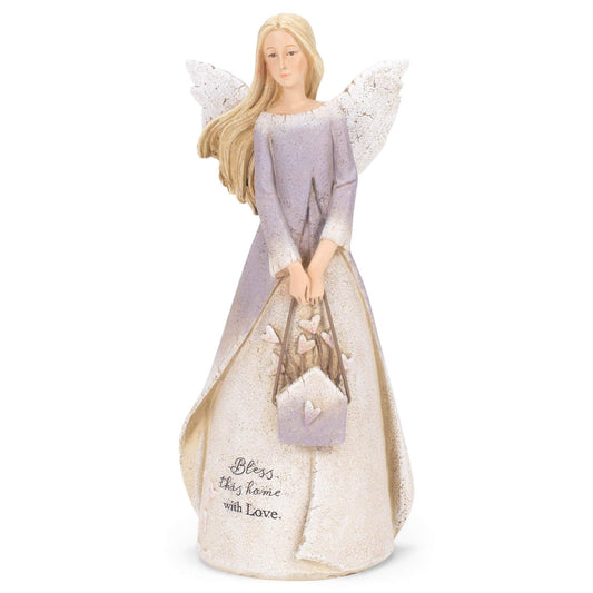 Roman Giftware Inc., Inspirational Angels Collection, 8.5" H Bless This Home Angel,Religious, Inspirational, Durable (3x3x8)