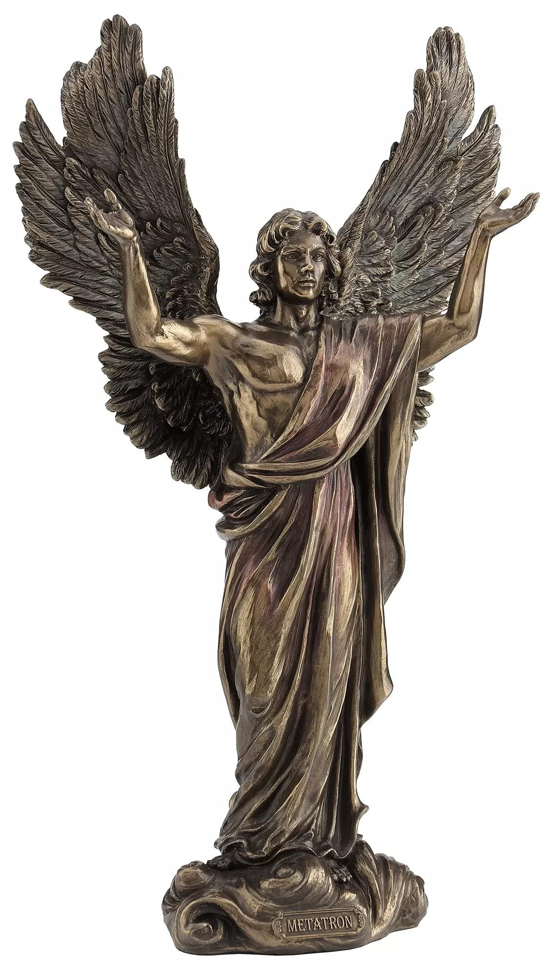 14.63 Inch Metatron Cold Cast Decorative Statue Display, Bronze Color