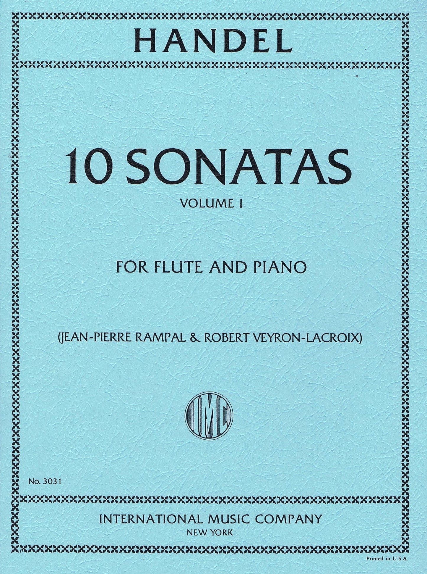 Handel 10 Sonatas Volume I For Flute and Piano