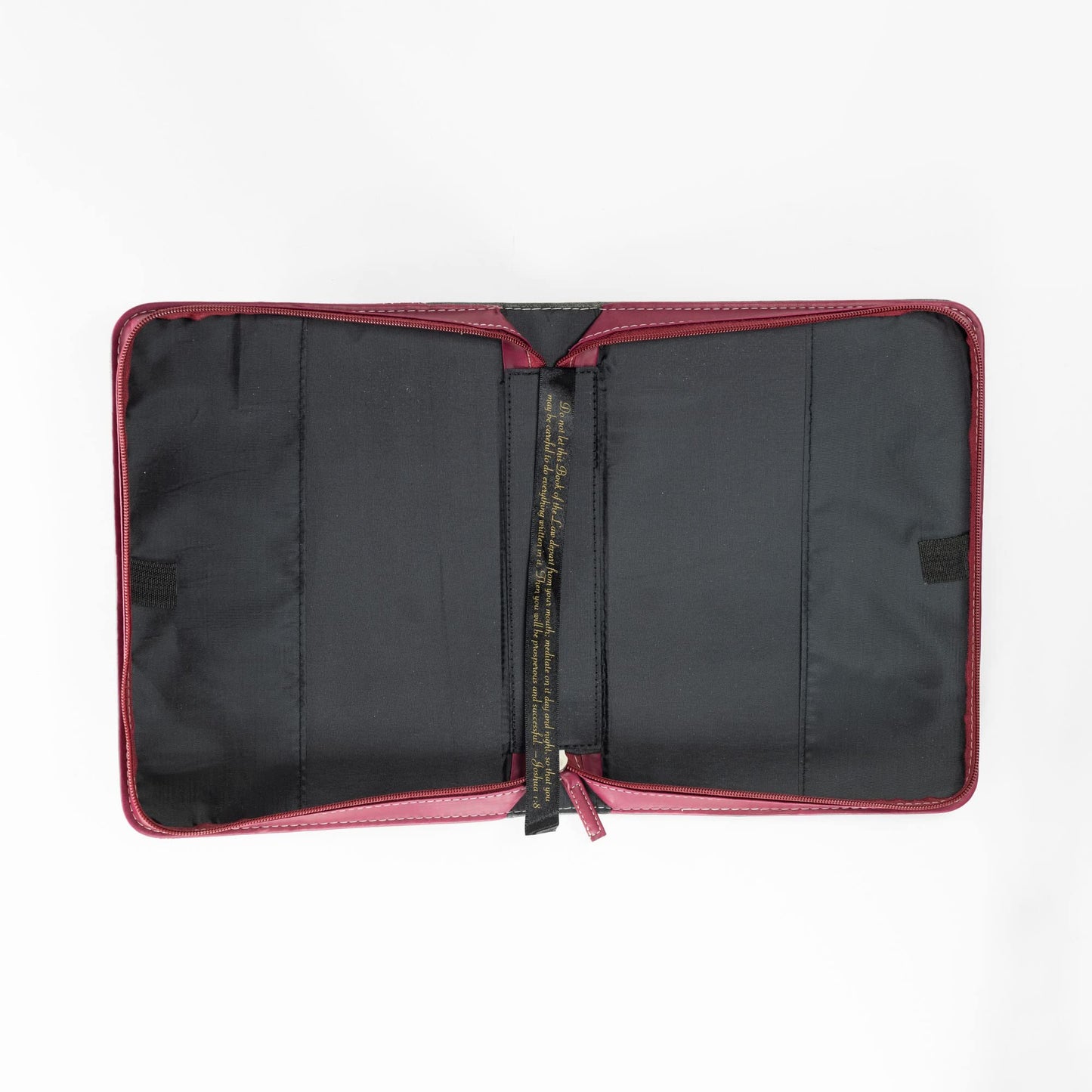 God of Hope Joy Peace Romans Black and Burgundy Large Faux Leather Bible Cover