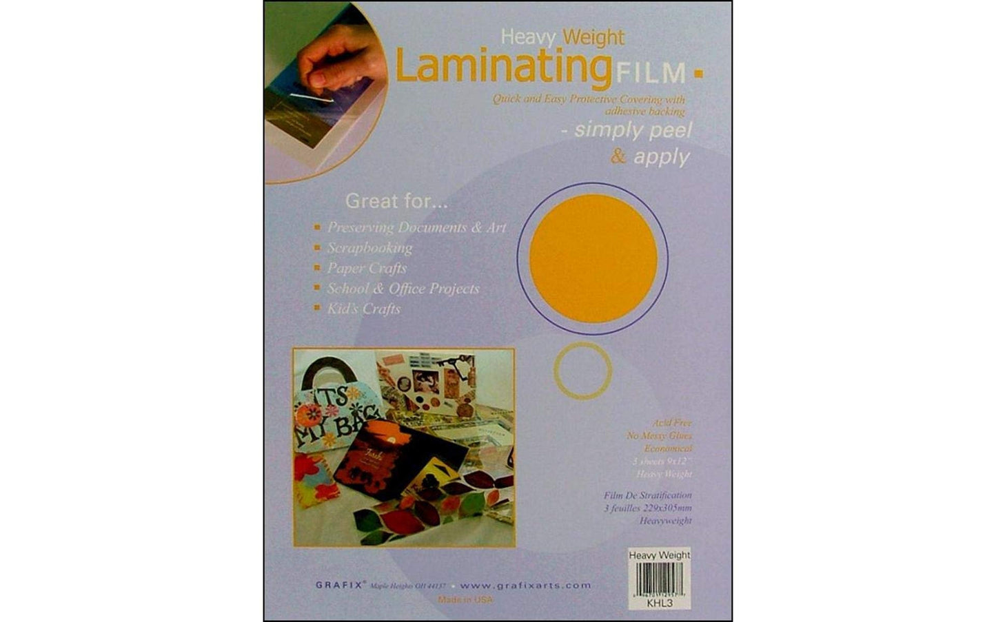 Grafix Laminating Film pack of 3 heavy weight
