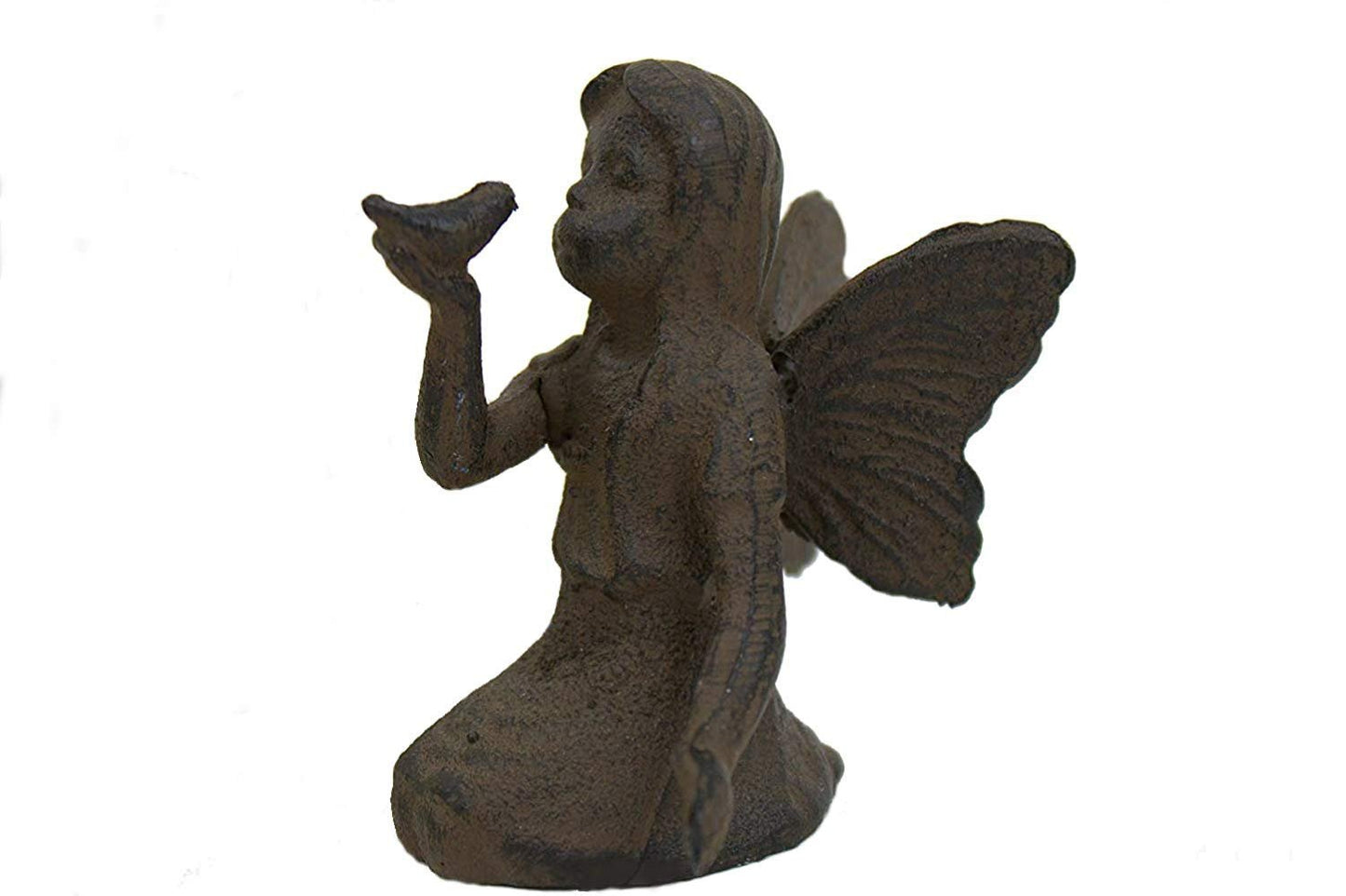 HomeOffice Small Cast Iron Playful Fairy Garden Statue Angel Pixie Fairy