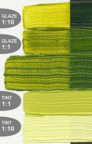 Heavy Body Acrylics by GOLDEN, Green Gold, 8 fl. oz. Jar, Professional Acrylic Paint, Transparent