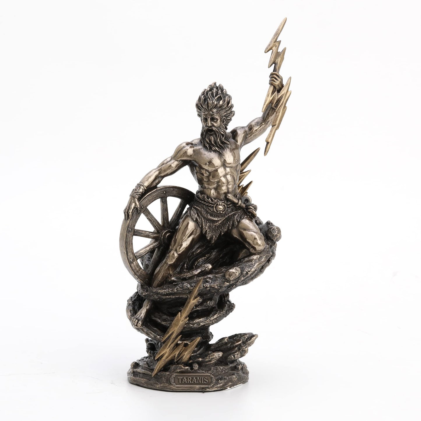 Veronese Design Taranis The Celtic God of Thunder Cold Cast Resin Antique Bronze Finish Statue