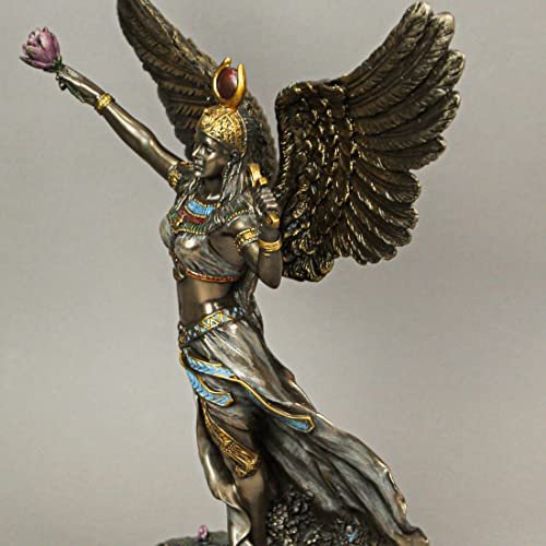 Veronese Design 11 3/8" Egyptian Goddess Isis Resin Sculpture Cast Bronze Finish