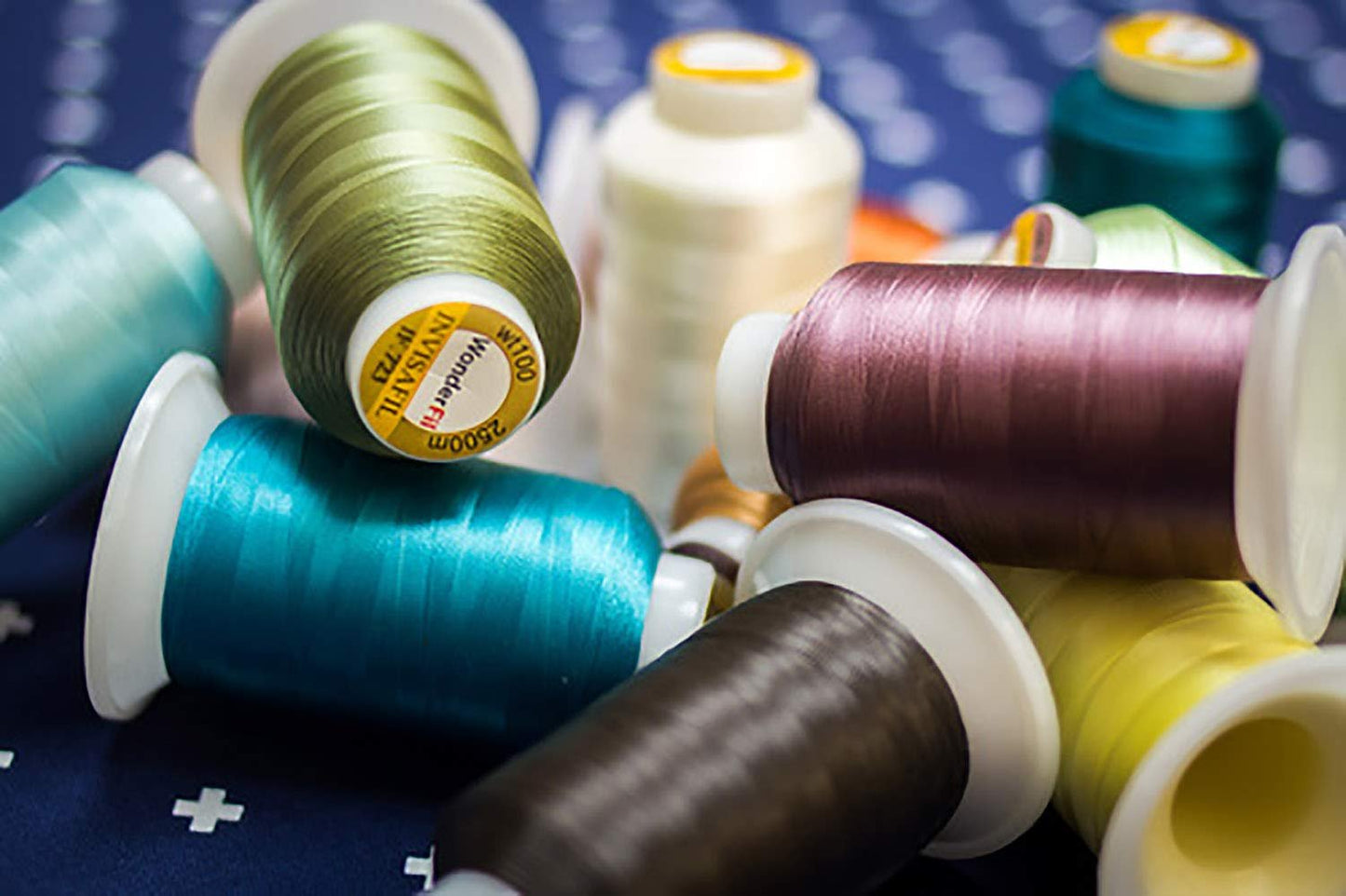 WonderFil, Specialty Threads, InvisaFil, 2-Ply Cottonized Soft Polyester, Silk-Like Thread for Fine Sewing, 100wt - Nude, 2500m