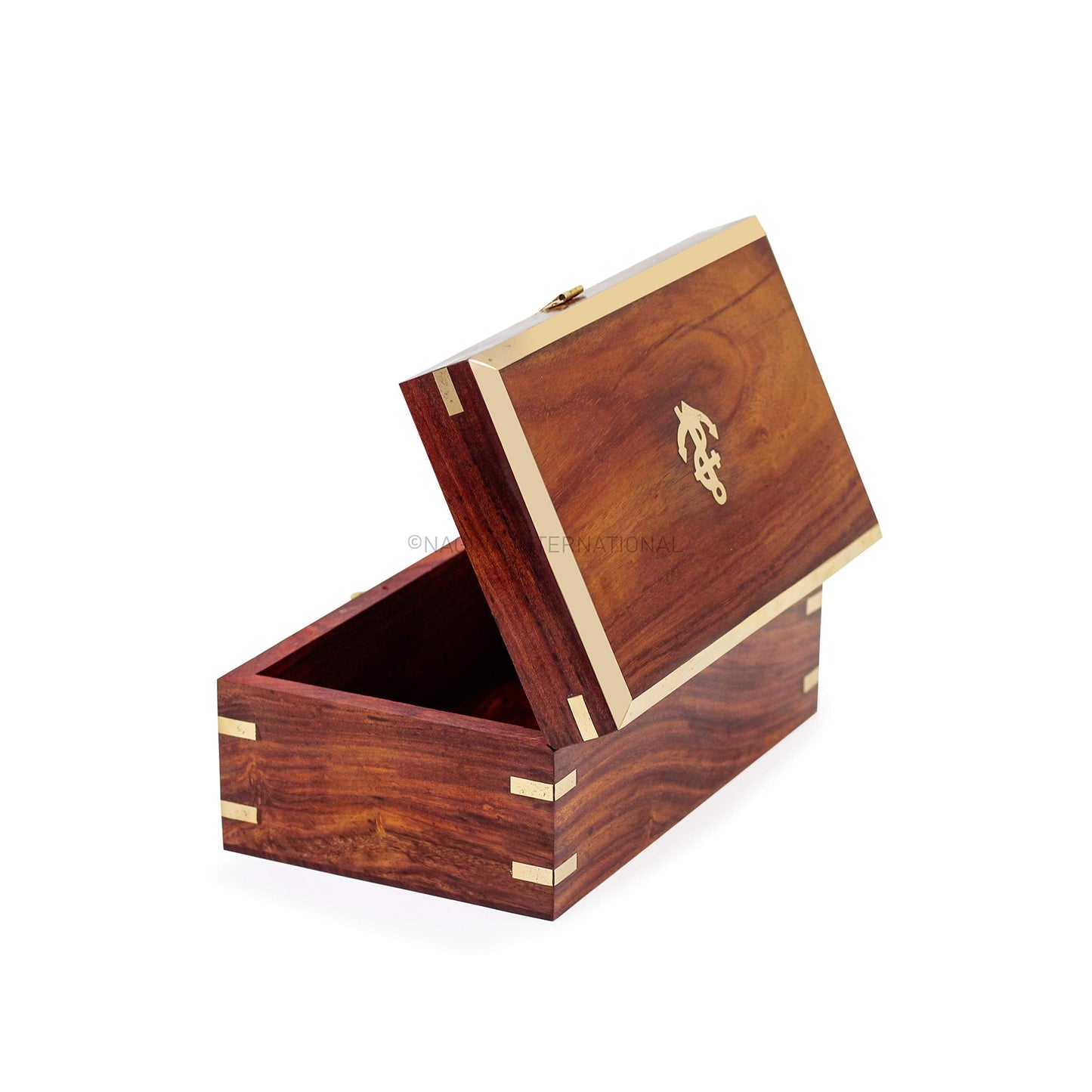 Nagina International Wooden Chest Featuring a Pirate's Anchor: A Perfectly Crafted Box for Jewelry and Decorative Storage