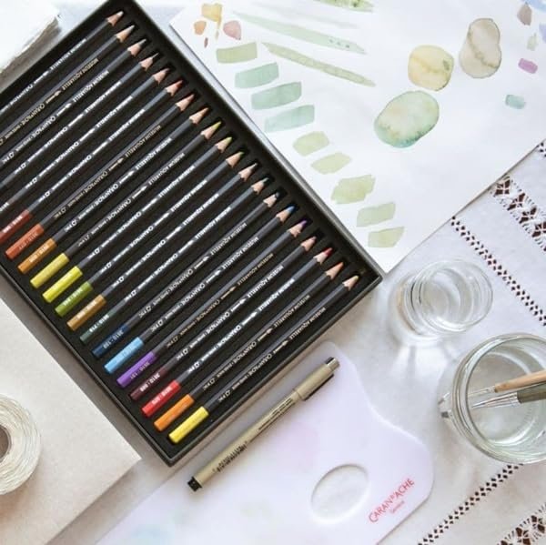 Caran D'ache Museum Aquarelle Watercolour Pencils - White (3510.001)