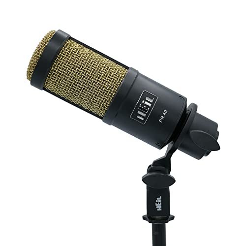 Heil PR 40 Dynamic Microphone for Streaming, Podcast, Recording, and Broadcast, XLR Microphone for Live Music, Wide Frequency Response, Smooth Sound, Superior Rear Noise Rejection, Durable