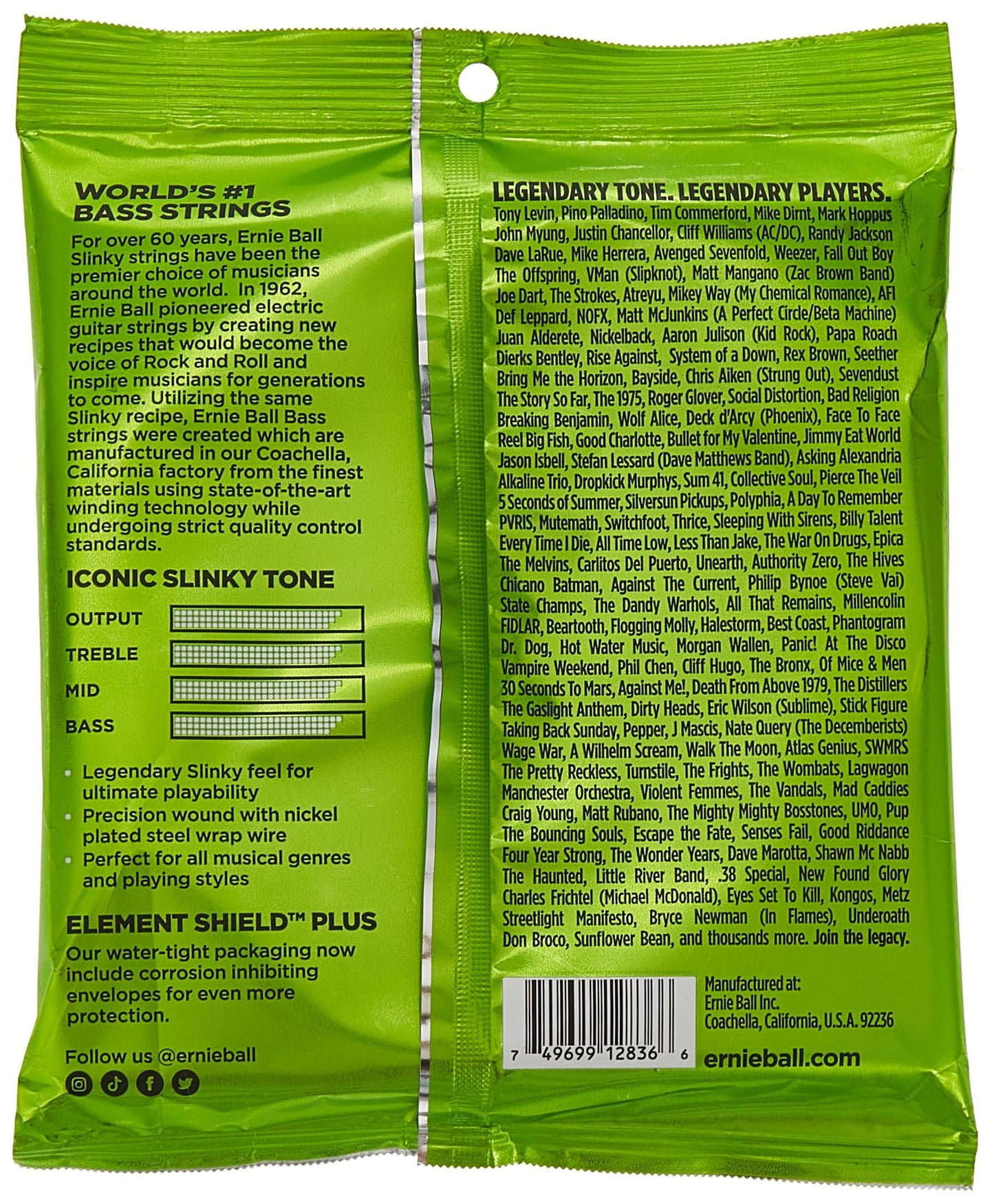 Ernie Ball Slinky Nickel Wound Bass Guitar Strings