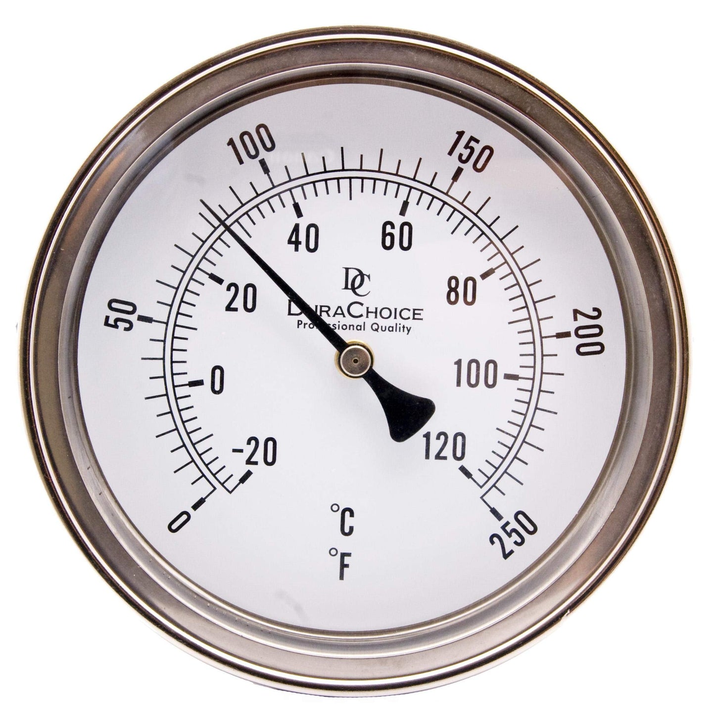 Industrial Bimetal Thermometer 3" Face - Stainless Steel Case w/Calibration Dial