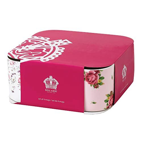 Royal Albert New Country Roses Tea Party Mugs Set of 4