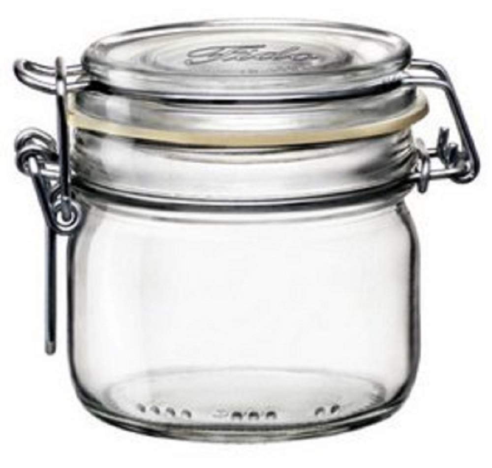 Bormioli Rocco Fido Vaso Round Jar, 6.75 Ounces, 200mll, 12 Pack.