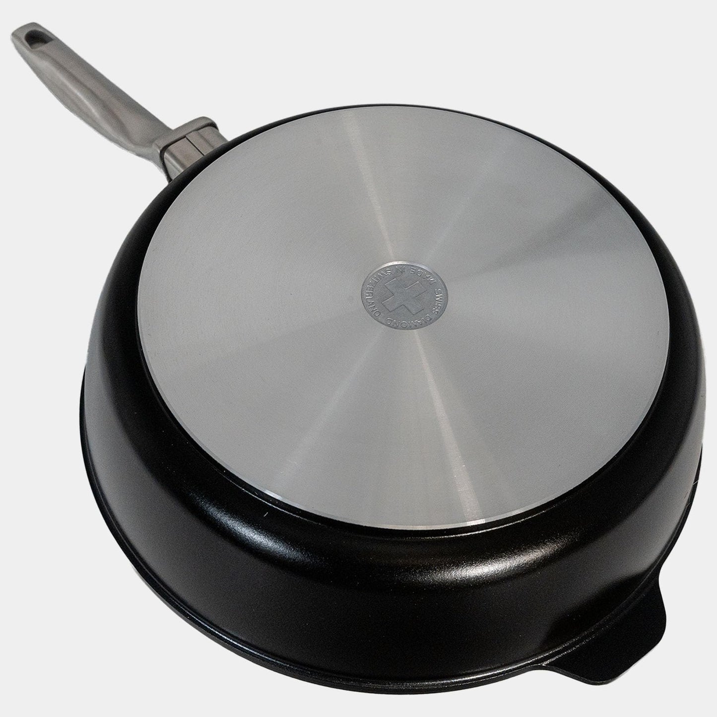 Swiss Diamond Nonstick Hybrid Ceramic and Diamond-Infused Deep Saute Pan With Glass Lid, Dou Ceramic, Dishwasher & Oven Safe Up To 500 °F