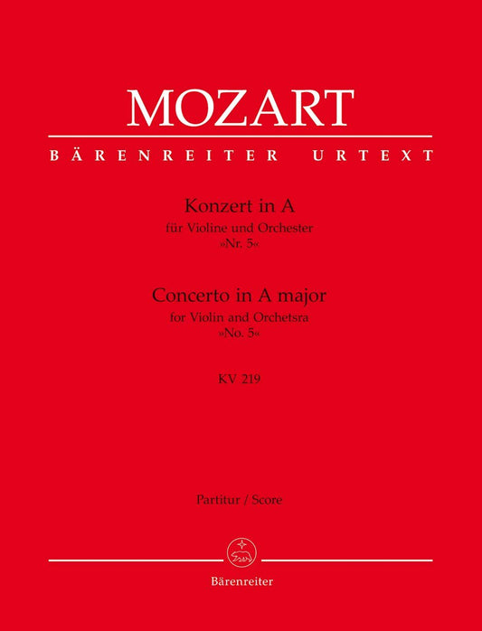 Mozart: Violin Concerto No. 5 in A Major, K. 219 (Full Score)