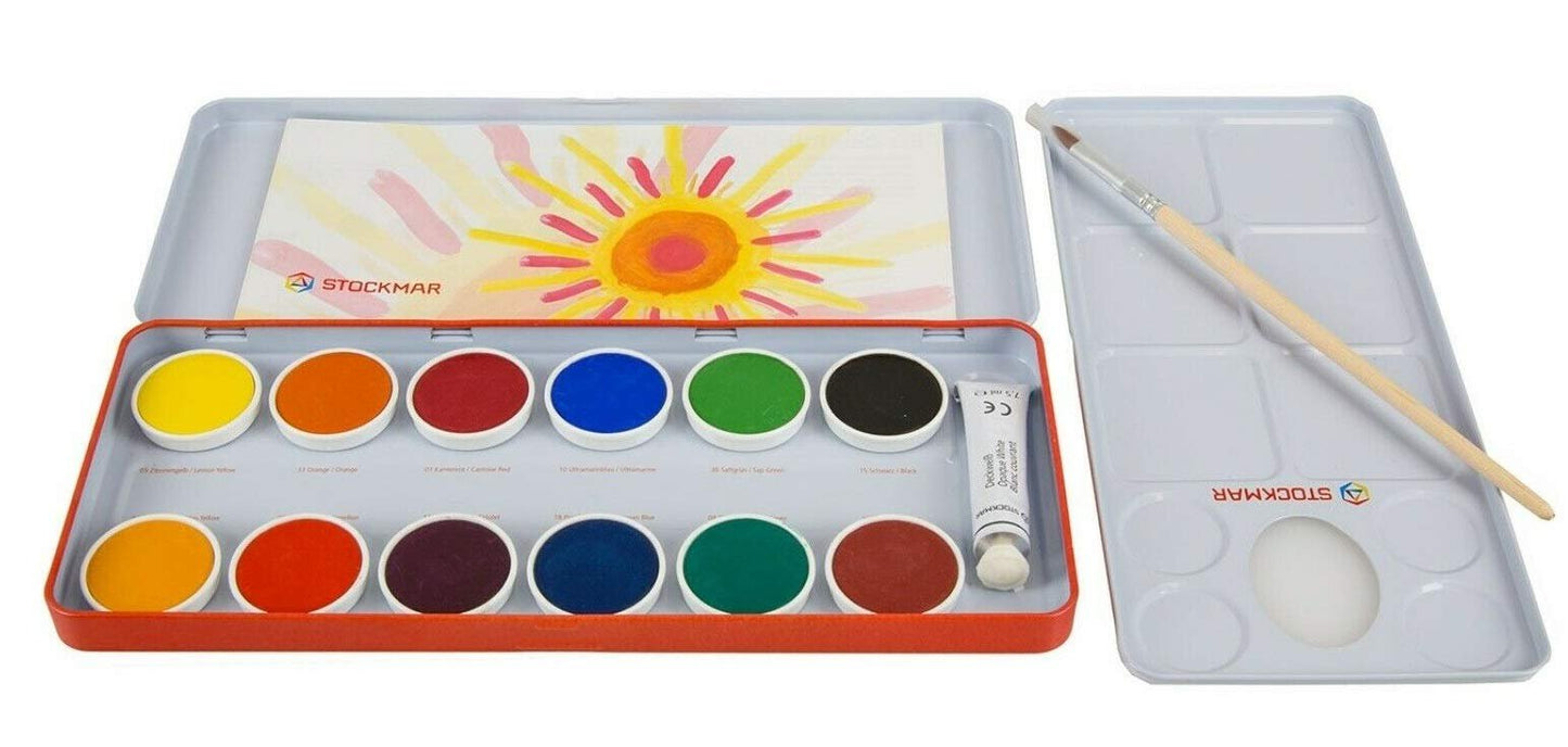 Stockmar Art Set: Opaque Colors, 18 FSC Certified Hexagonal Colored Pencils +1 Graphite Pencils and Drawing Pad (120 GSM)