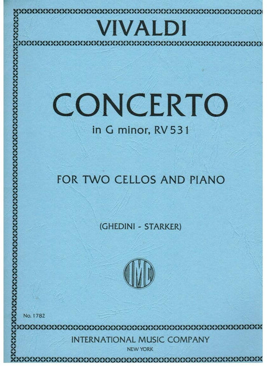 Vivaldi - Concerto in G minor for Two Cellos and Piano (No. 1782)