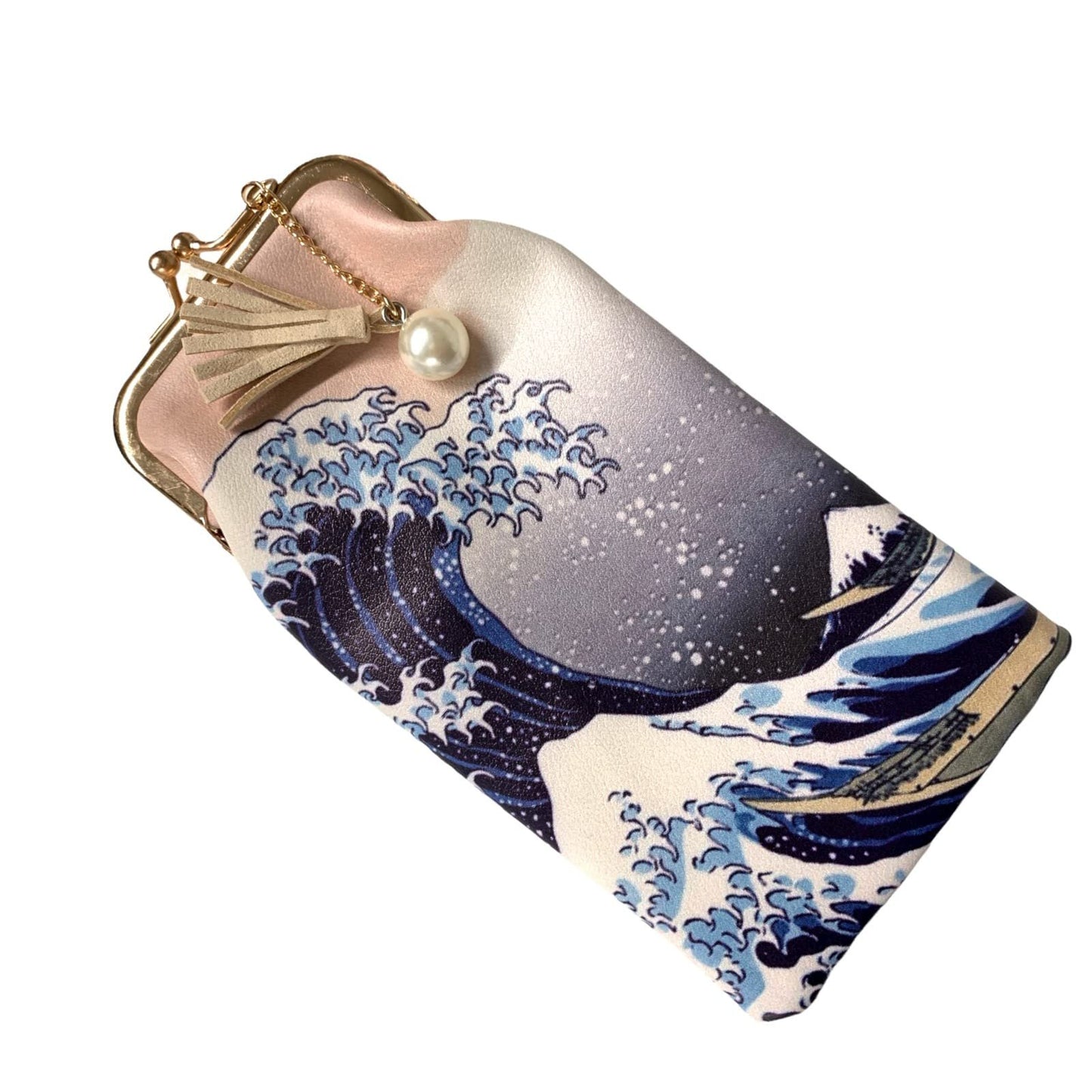 Value Arts The Great Wave Eyeglass Case Pouch, 7 Inches Long