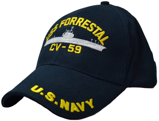 Eagle Crest USS Forrestal CV-59 Low Profile Cap Navy Blue