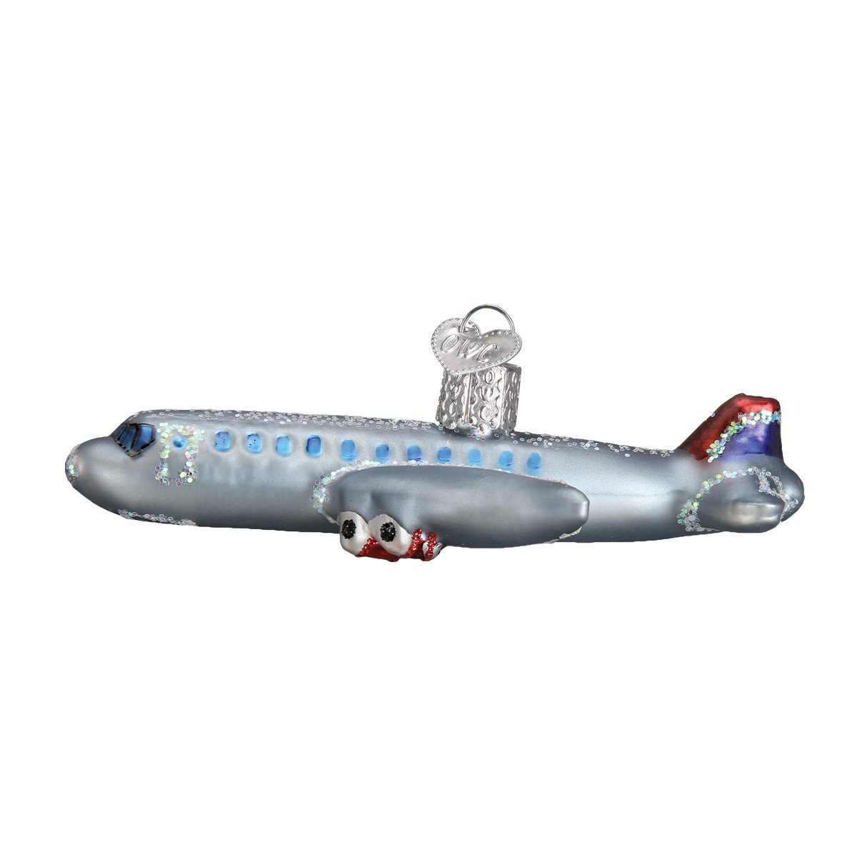 Old World Christmas Ornaments: Planes, Trains, Helicopters, Boats and Trucks Glass Blown Ornaments for Christmas Tree