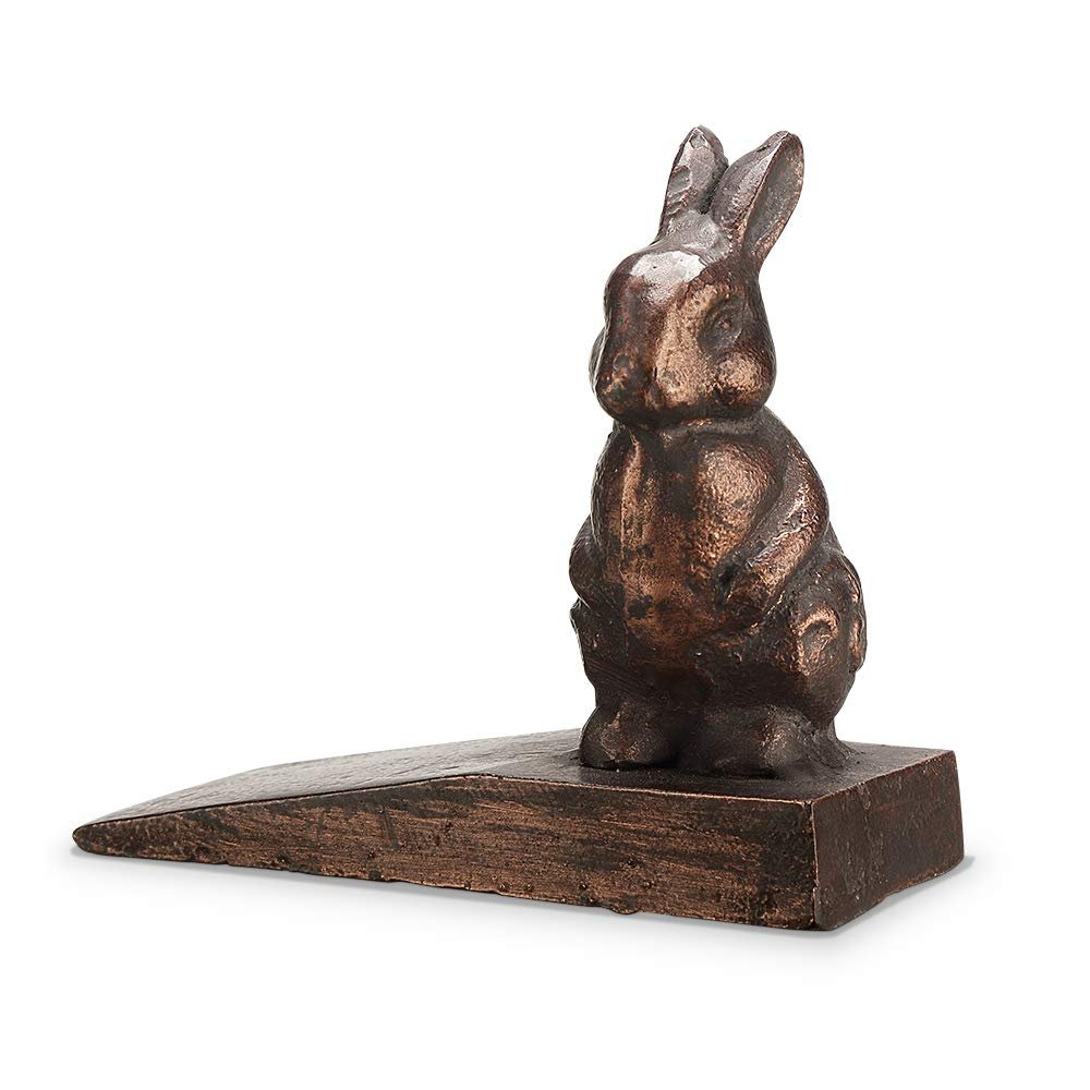 SPI Bunny Rabbit Doorstop, Bronze, Cast Iron, 4.5"H 5"W 2.5"D, 1 Pc