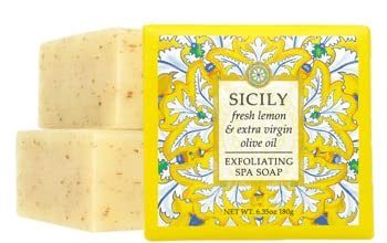 Greenwich Bay Destination Exfoliating Spa Soaps 7 Piece Set of 6.35 Ounce Bars - Travel to London, Kyoto, Tahiti, Paris, Fiji, Morocco, and Sicily without leaving your home