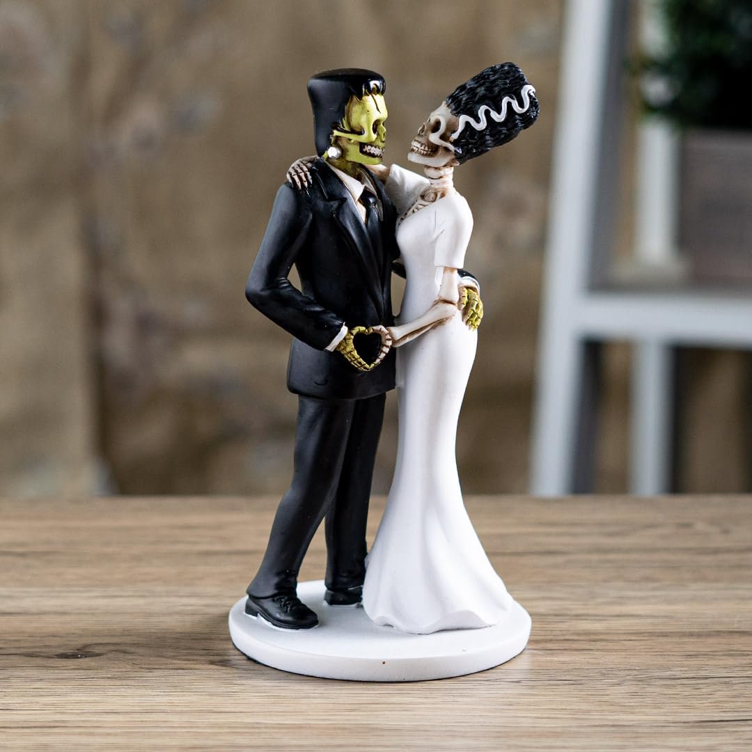 Pacific Giftware Eternal Love Frankenstein and Bride Figurine Wedding or Anniversary Collectible Figurine Classic Monster Romance in Resin