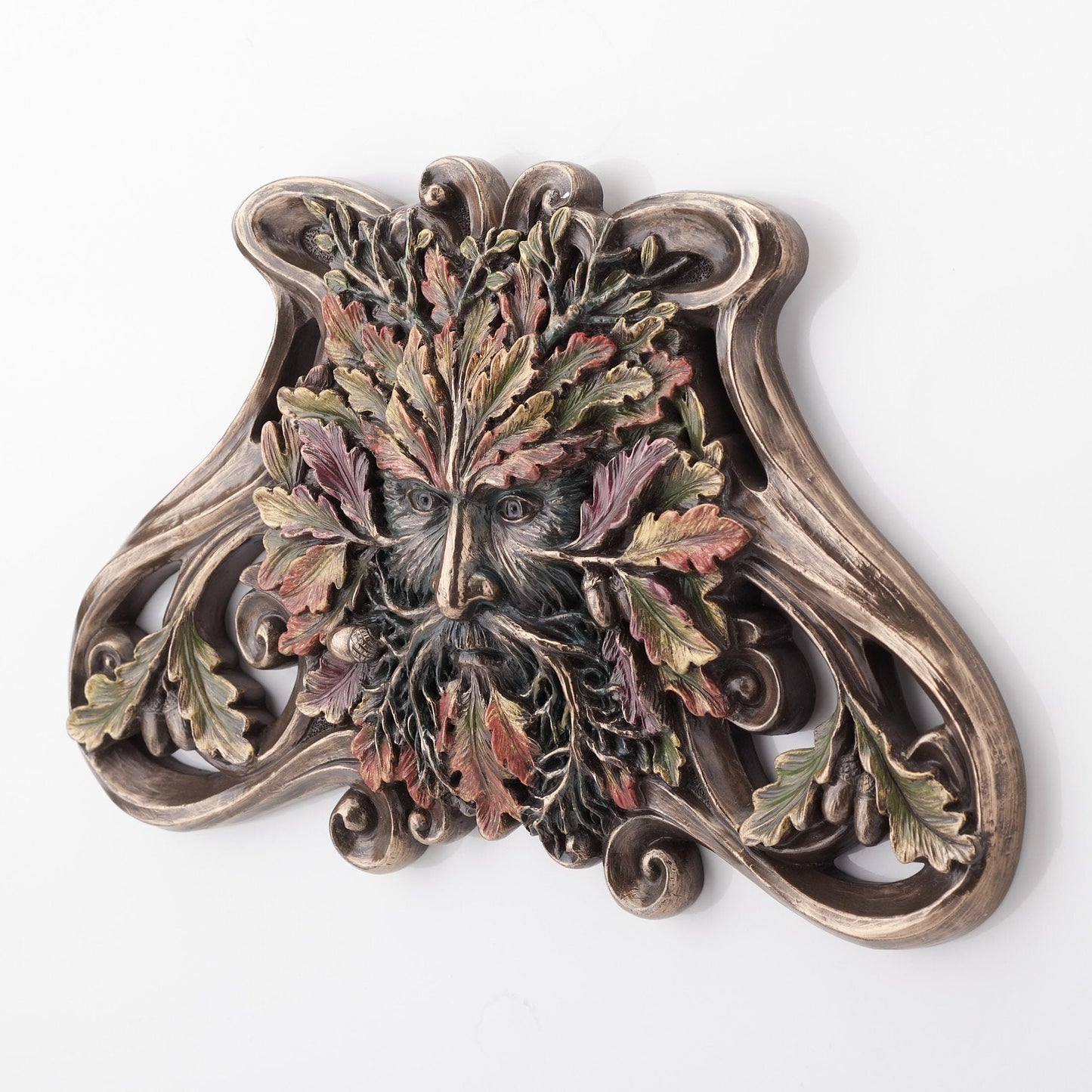 Veronese Design Greenman Wall Plaques (Cold Cast Bronze, Autumn Medium)