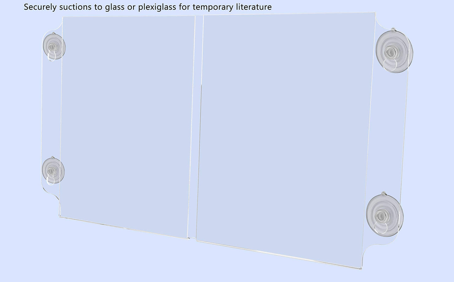 Marketing Holders Window Sign Holder 8.5 x 11 Double Sided Document Display with Suction Cups for Product or Event Details at Car Dealerships and Real Estate Agencies Clear Acrylic Sleeve