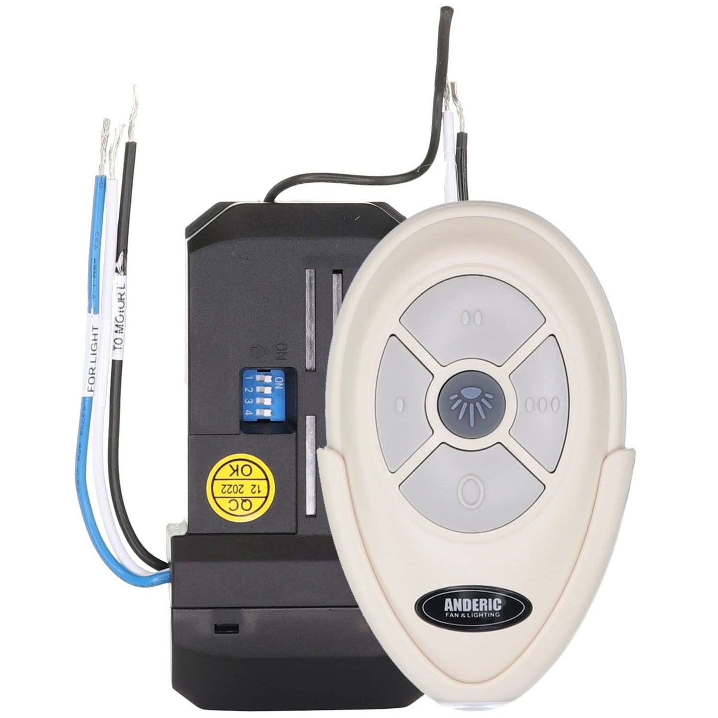 Anderic, a USA Company - Universal Ceiling Fan Remote Control Kit, Ceiling Fan Light Control and 3-Speeds Remote, for Hunter/Harbor Breeze/Westinghouse/Honeywell/Other Ceiling Fan lamp