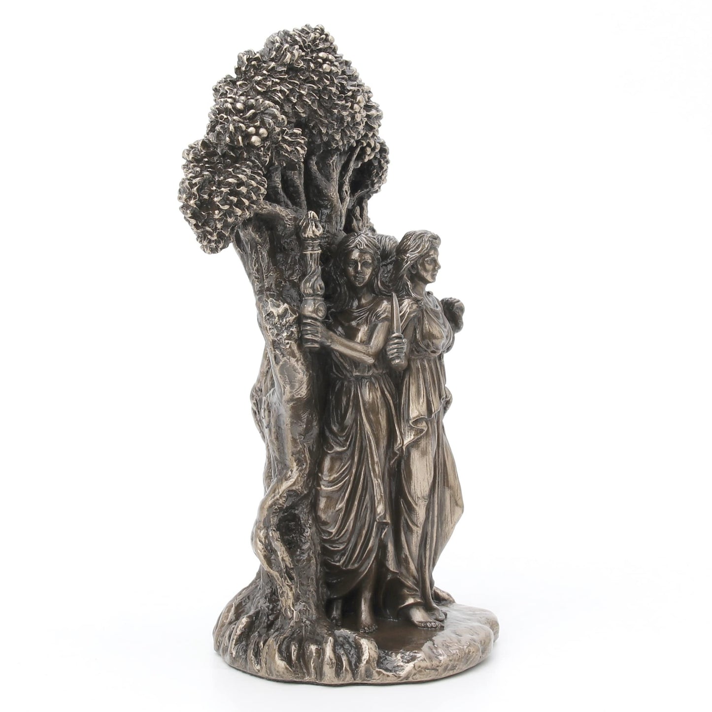Veronese Design 7 1/4" Triple Moon Goddess Hecate Resin Statue Antique Bronze Finish