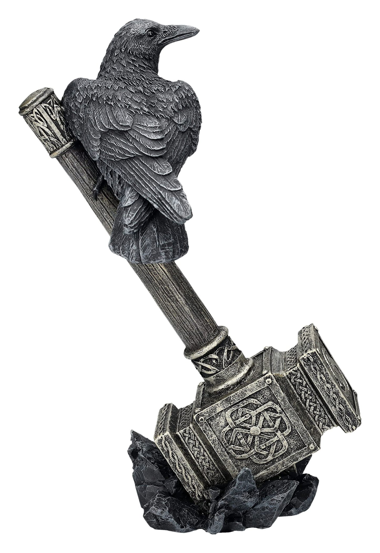 Pacific Giftware Thor's Hammer Figure with Raven Viking Odin Decoration