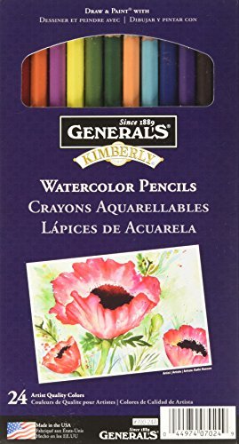General Pencil 700-24A Kimberly 24Pc.Watcol Pencil Set700 24A, 24 Count (Pack of 1), Multicolor