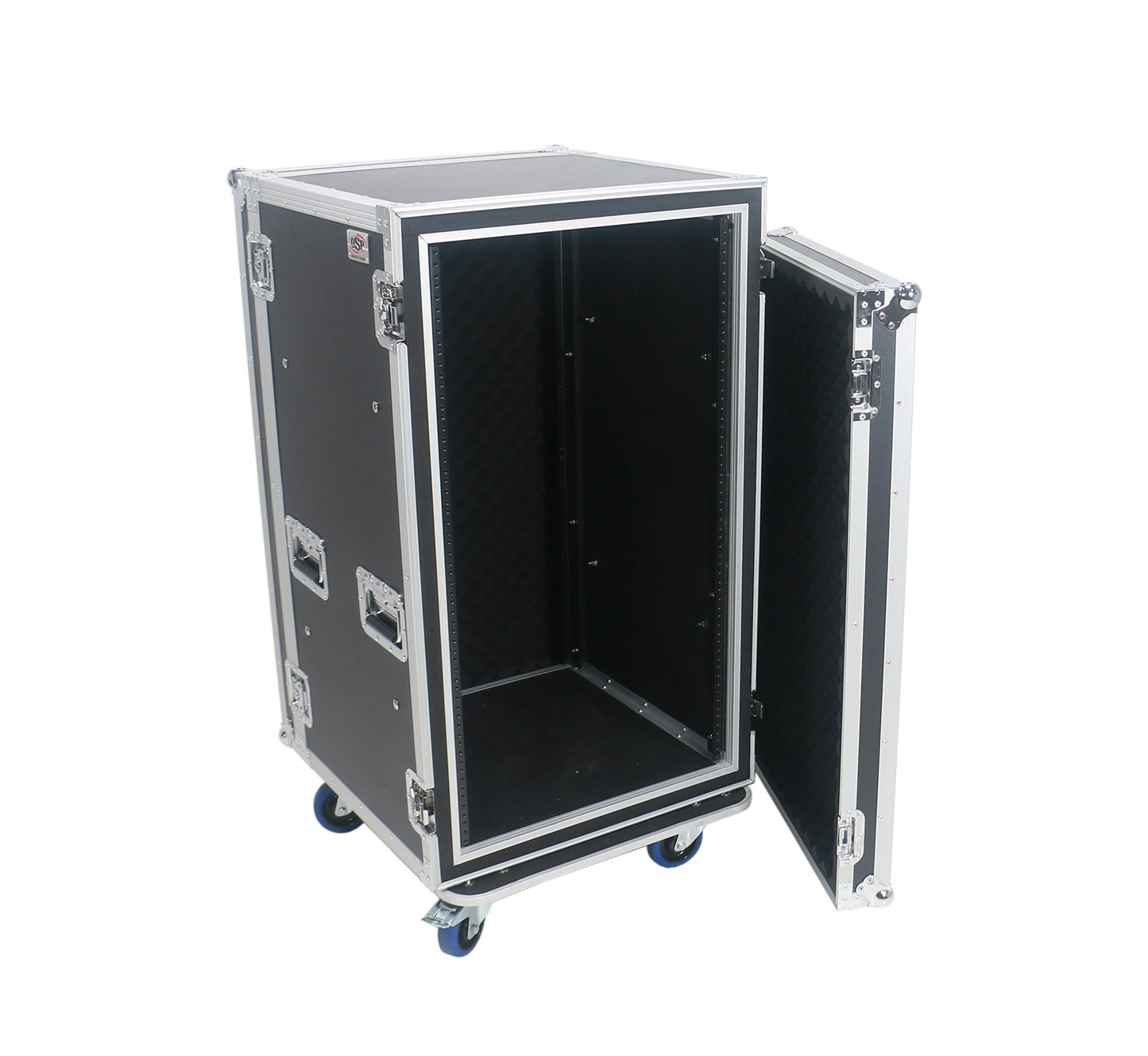 20 Space (20U) ATA Rack Amp Road Shock Mount Case (20" Deep) w/ Casters