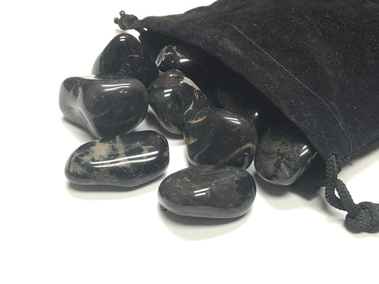 Zentron Crystal Collection: Tumbled Black Onyx - 1" Pieces