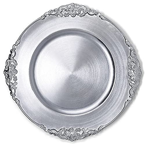 allgala Heavy Quality Round Charger Plates - Elegant Gold Chargers for Dinner Plates