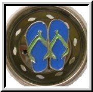 Blue Flipflops Enamel Novelty Kitchen Sink Strainer