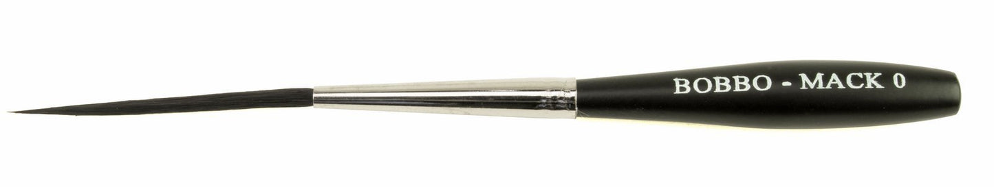 Set of 4 Sizes 00-2 Series Bobbo-Mack Super Quad 4 Action Scroll Pinstriper Brushes Blue Squirrel & Black Synthetic Hair
